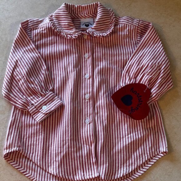 NWT Hartstrings Striped Button Down Shirt 2T - Picture 7 of 7